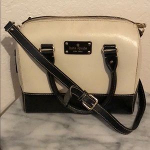 Kate Spade Black Porcelain Leather Satchel